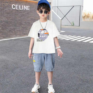 Summer Fashion Bamboo Baby Boy Clothes Sets. 