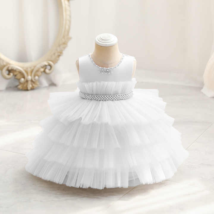 Wedding Flower Baby Girls Dresses- فستان الأميرة الأحمر عالي الجودة