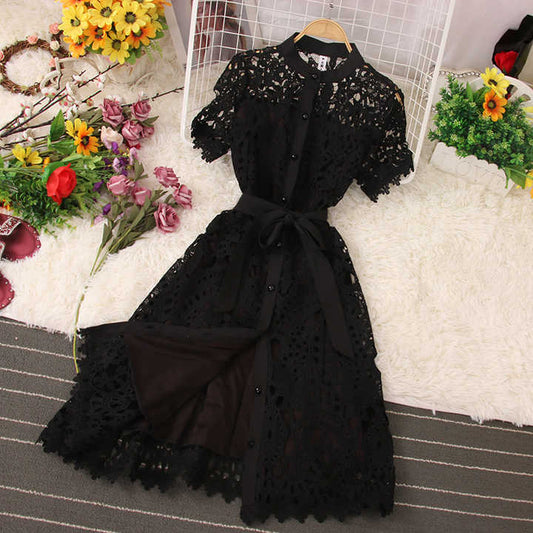 فستان نسائي قصير دنتيل