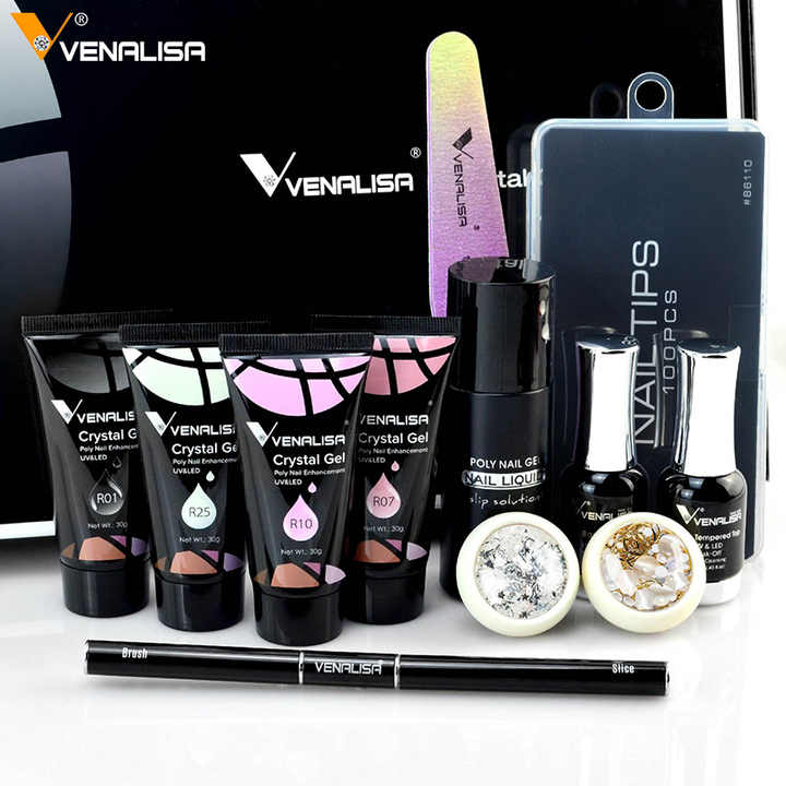 Venalisa Nails Complete Kit Gel for Extension Semi Permanent Poly Nail Gel 