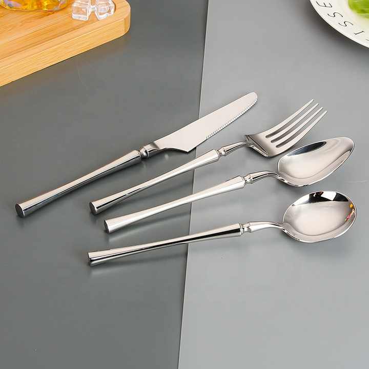 Stainless steel knife, fork and teaspoon