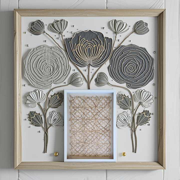 لوحة فنية جدارية بخطوط تجريدية . Abstract Lines Wall Art