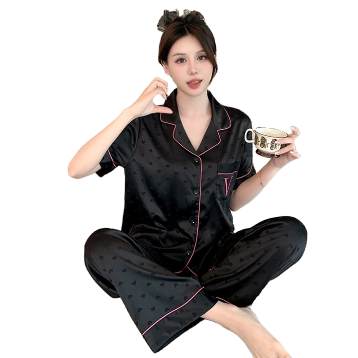 Women's long-sleeved pajamas 