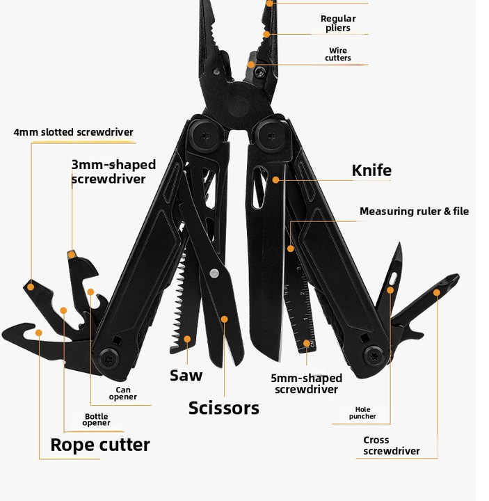 17-in-1 Multi-Tool Pocket Knife for Camping and Outdoor 