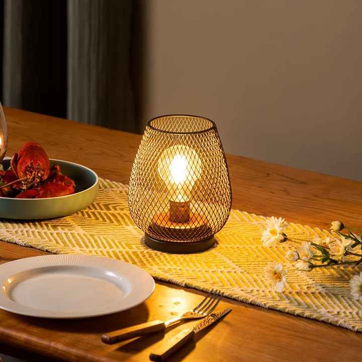 قفص طيور صناعي شمالي مصباح مكتبي مزخرف . Nordic Artificial Bird Cage Desk Lamp Decorative