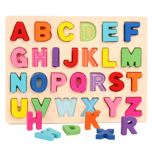 Creative Wooden Alphabet and Number Puzzles for Kids 