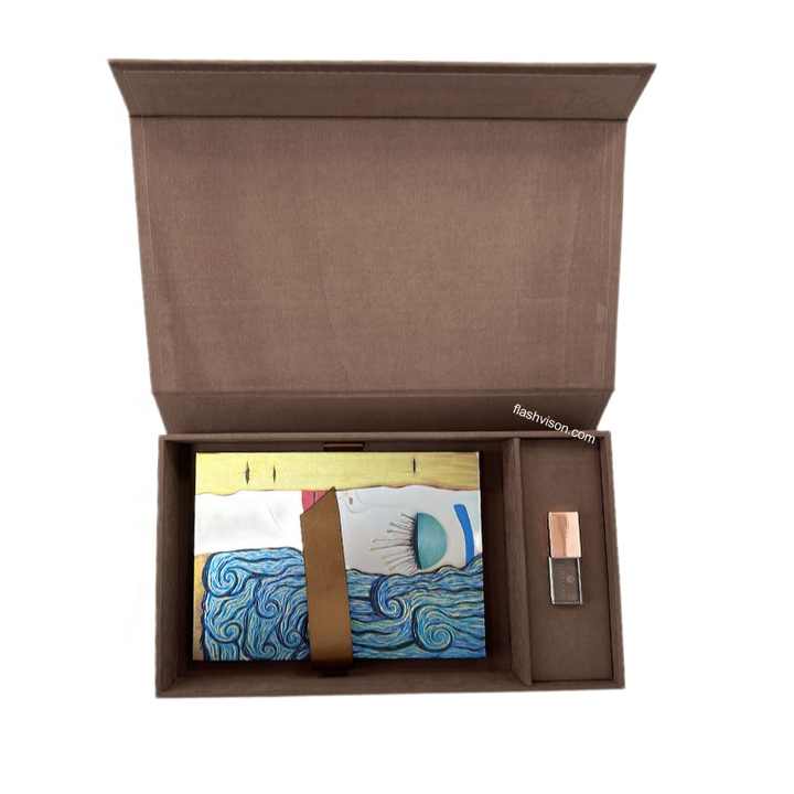 Custom Velvet USB Photo Box for 4x6 5x6x8 