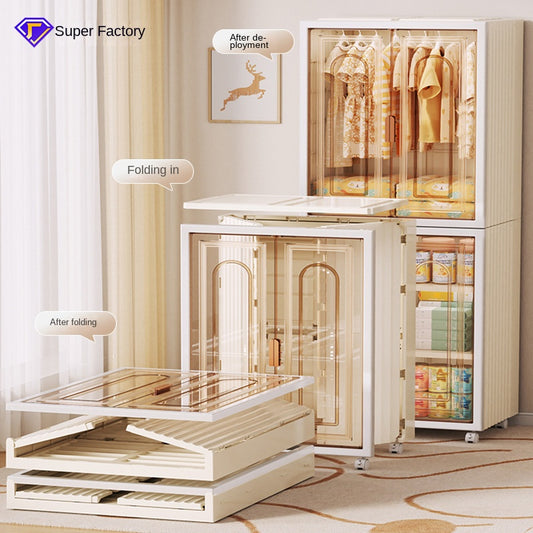 خزانه ملابس بلاستيكية حديثة قابلة للطي