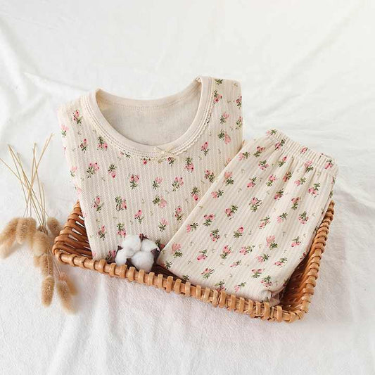 High Quality Cute Character Kids Sleepwear Pajamas for Girls 100% Organic Cotton Cotton Kids Sleepwear PJ Set 