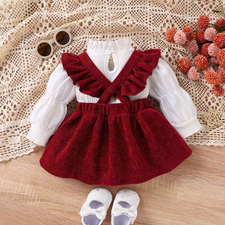 Christmas Wear Fall Baby Clothes-مجموعة ملابس شتوية للبنات