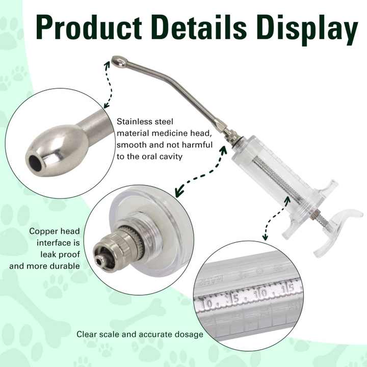 Hand Feeding Syringe Animal Feed Dispenser Veterinary. محقنة تغذية يدوية، موزع علف الحيوانات، محقنة أنبوبية من