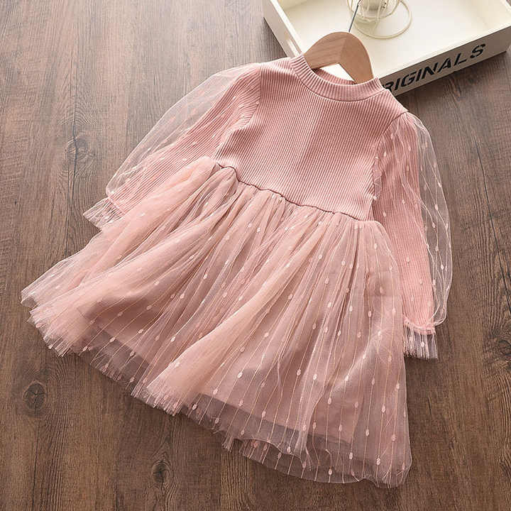 فستان بناتي بأكمام طويلةGirls' long-sleeved dress