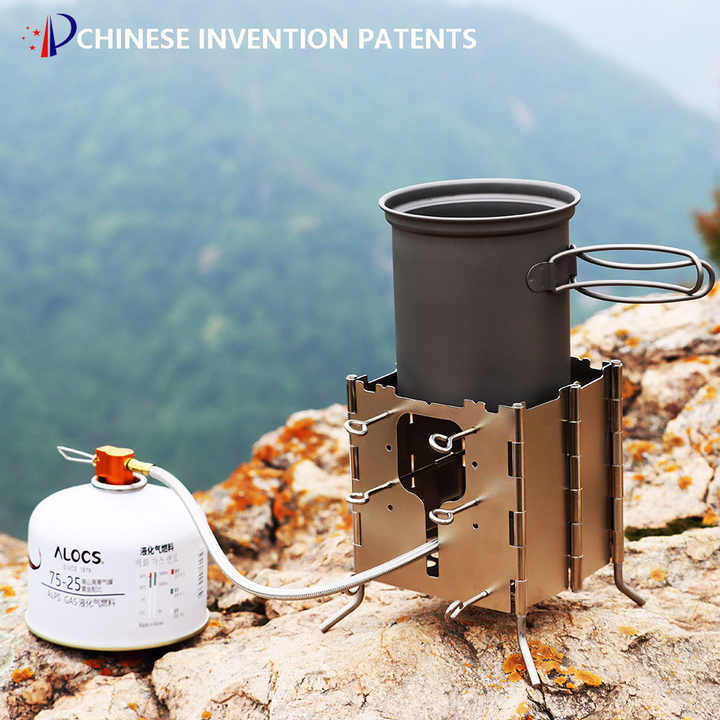 4 in 1 Multi-Fuel Portable Outdoor Charcoal, Alcohol, 