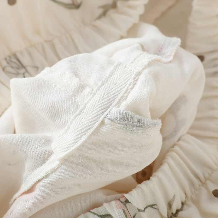 Women's Spring and Autumn Pajamas Cartoon Floral Print Turn 