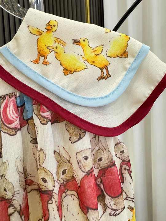 Style Summer Cute Dress for Baby-فستان جديد عالي الجودة من القطن والساتان