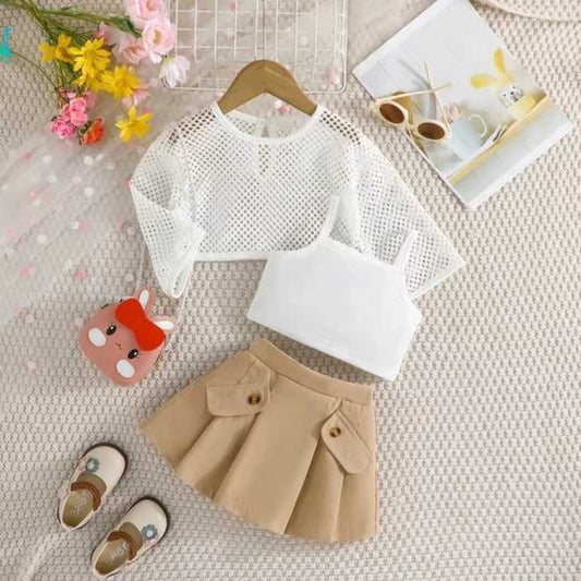 ملابس بناتية للأطفال ربيعية وصيفية  Summer Baby Girls Clothes Long Sleeve Mesh