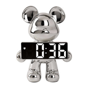 Resin Art Crafts Gifts Violent Bear Alarm Clock 