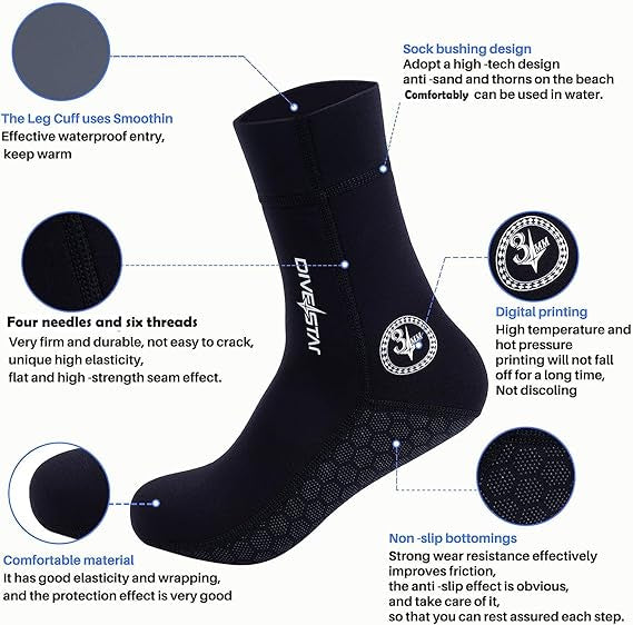 DIVESTAR Diving Socks-جوارب الغوص