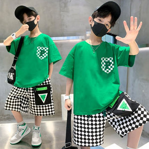 Boys' Shorts Casual Summer Cotton Clothing Set 