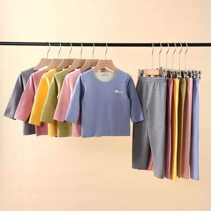 Warm velvet pajamas for children 