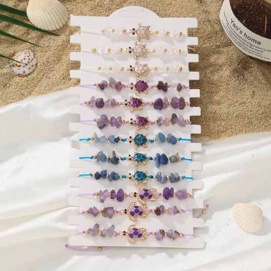 12-piece beaded bracelets 