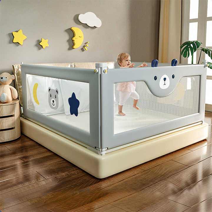 Adjustable Height Iron Bed Rails for Infants 