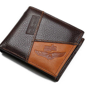 محفظة قصيرة مفتوحة من جلد البقر الأصلي . New Design Genuine Cowhide Leather Short Open