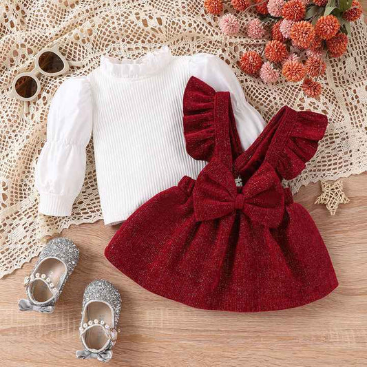 Christmas Wear Fall Baby Clothes-مجموعة ملابس شتوية للبنات