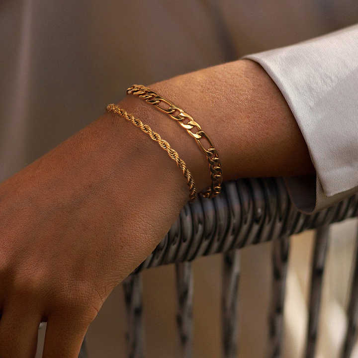 3mm Flexible Braided Rope Chain Bracelet 