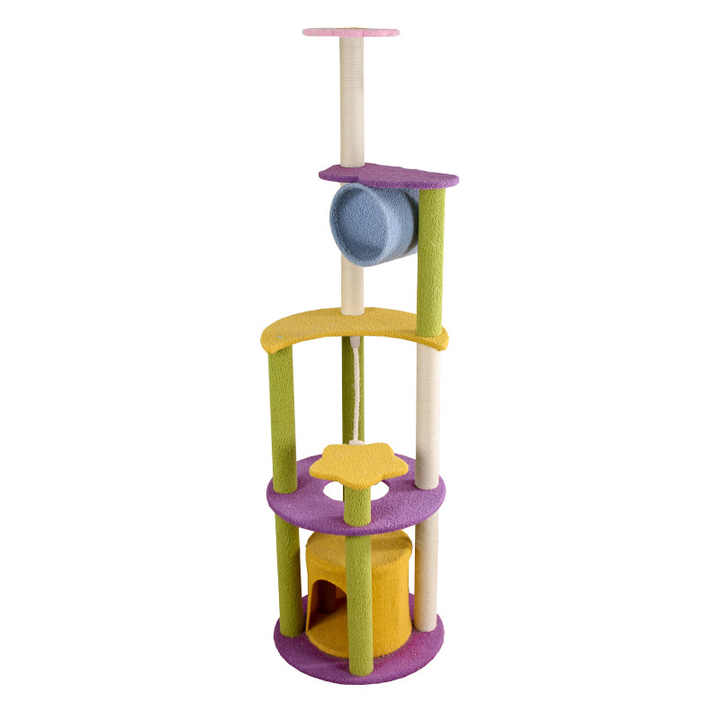 Cat Climbing Frame Sisal Cat Treeمنصة خدش القطط الفاخرة