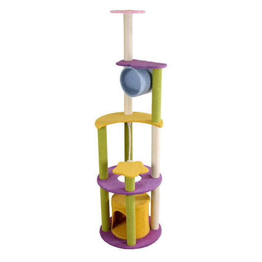 Cat Climbing Frame Sisal Cat Treeمنصة خدش القطط الفاخرة