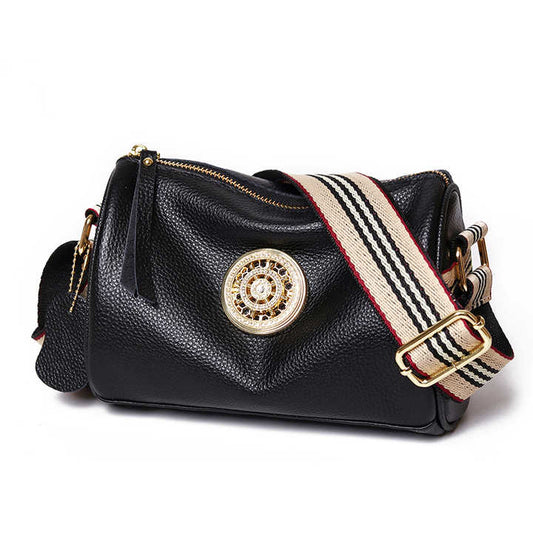 حقيبة كروس بودي نسائية واسعة بقفل معدني دوار