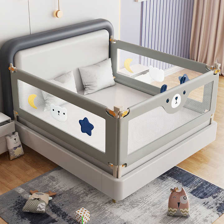 Extra Double Side Bed Guard with Child Safety Guard Rail and Guardrail 