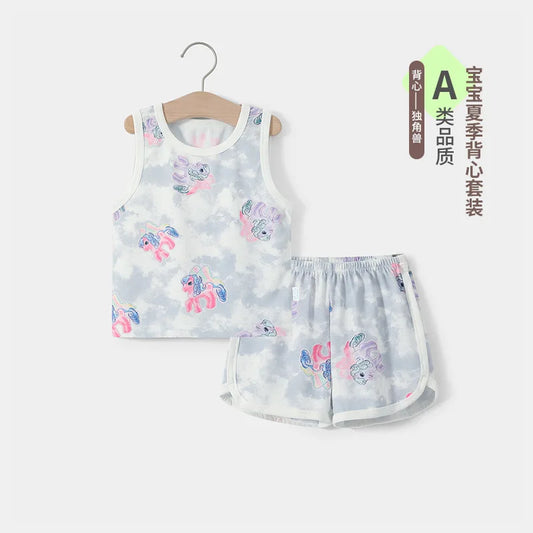 مجموعة ملابس أطفال صيفية - Shorts Set Girls'
