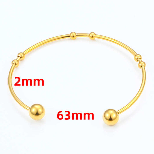 High Quality 18k Gold Plated Stainless-سوار من الفولاذ المقاوم