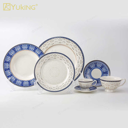 cups and saucers . الكؤوس والصحون