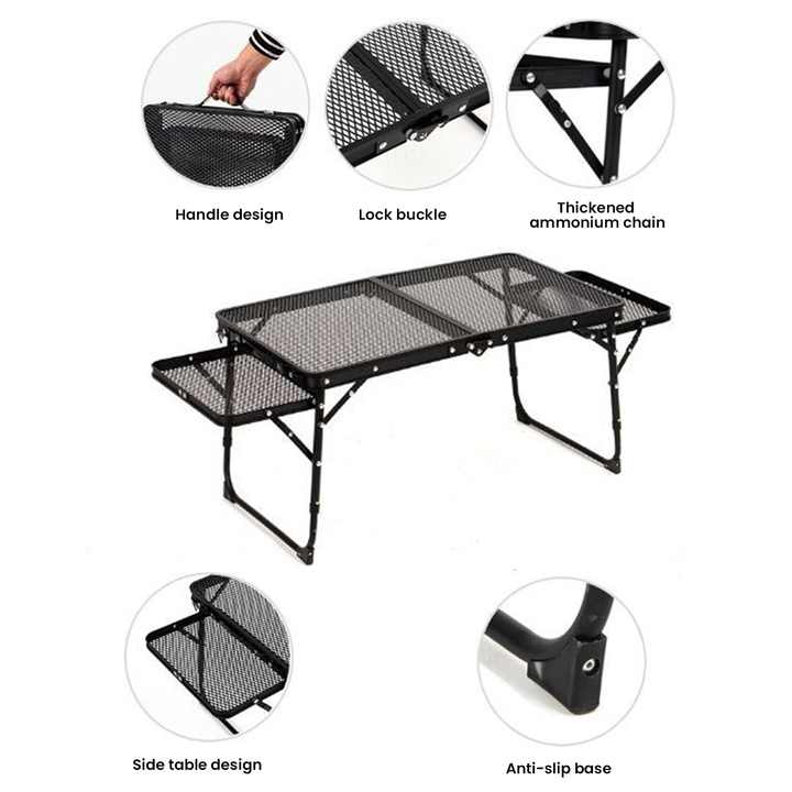 Portable Outdoor Folding Camping Table with Adjustable Height. 