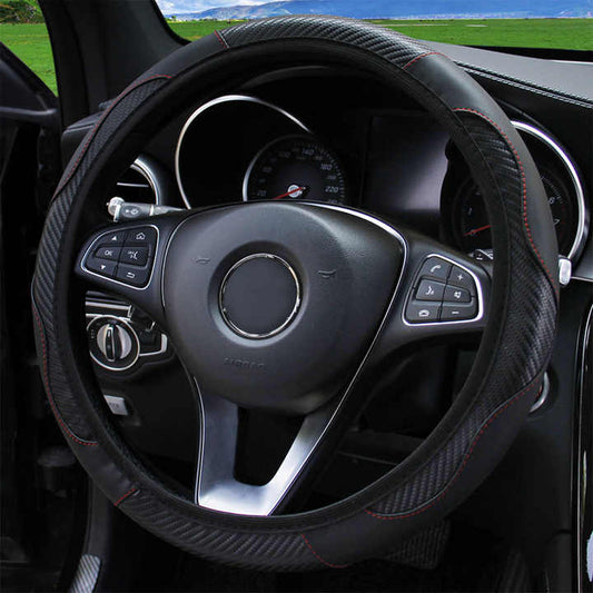 Comfortable and wear-resistant car accessories carbon leather without inner ring suitable cover 