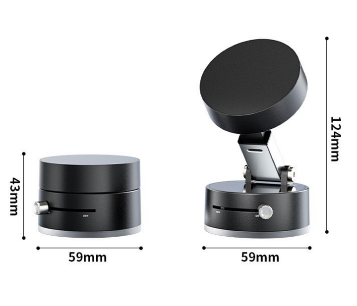 Double Sided Magnetic Suction Glass Car Phone Holder 