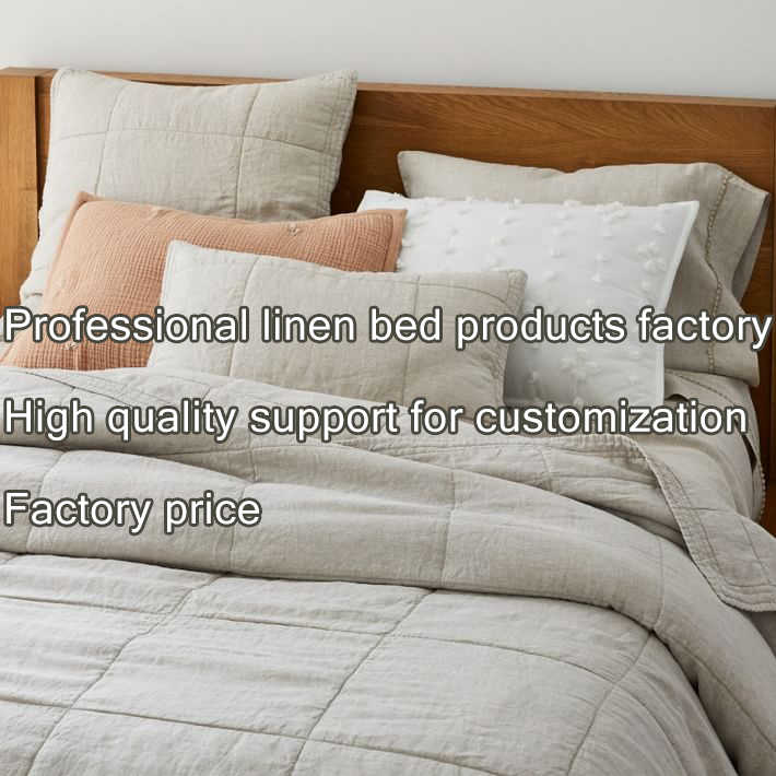 Breathable French Linen Bed Sheet Set, Washed 