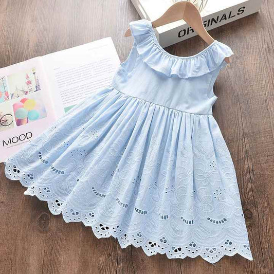 resses for Girls Clothes Embroidery Vestid فستان بناتي صيفي