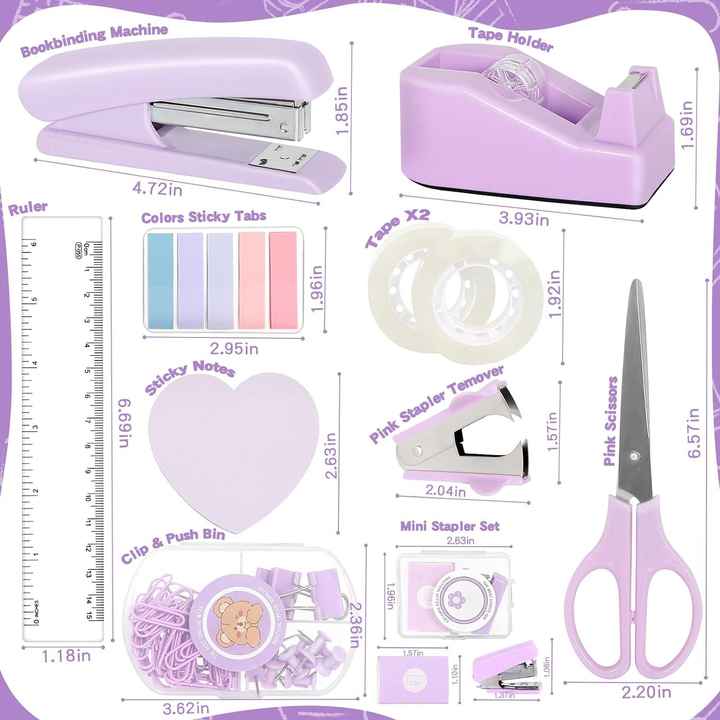 مجموعة أدوات مكتبية-Ready Stock Cross-Border Pink Desktop