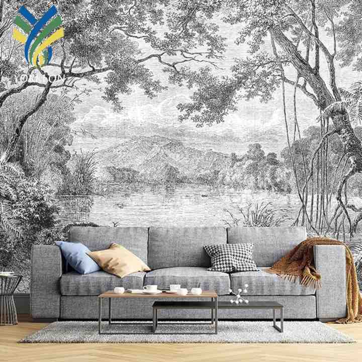 ورق حائط جدارية بطبعة زهور ثلاثية الأبعاد - Custom 3D Flower Print Mural Wallpaper