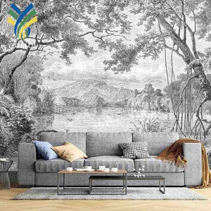 ورق حائط جدارية بطبعة زهور ثلاثية الأبعاد - Custom 3D Flower Print Mural Wallpaper