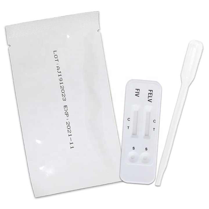 GooDoctor الحيوانات الأليفة مجموعة القطط البيطرية fiv felv اختبار سريع GooDoctor Pet Veterinary Kit Feline FIV FELV Rapid Test