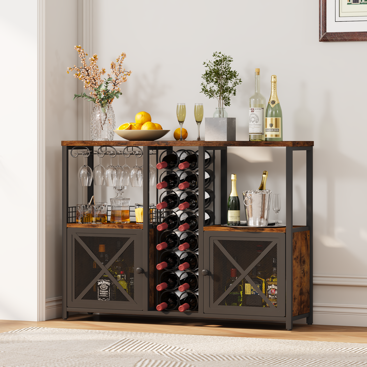 Modern Wooden Coffee Bar Cabinet Mini-خزانة قهوة خشبية