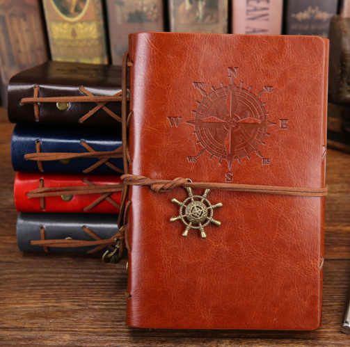 antique leather notebook 