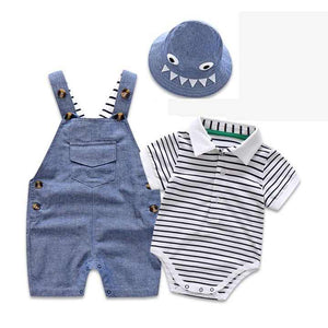 Baby Boy Summer Outfit Setملابس صيفية قطنية للرضع