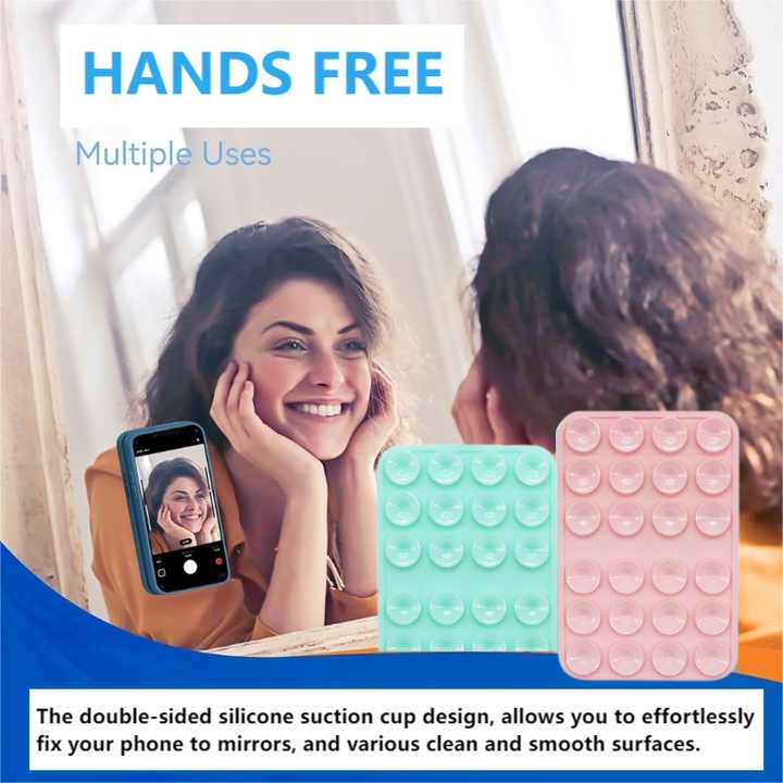 قبضة الهاتف المحمول على الوجهين وسادة شفط . Double-sided mobile phone grip sticky