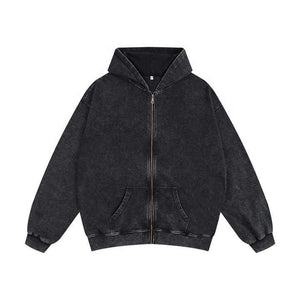Men Zip up Vintage Hoodie 